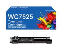 Cartucho de tóner de Repuesto WC7525 para impresoras Xerox WorkCentre 7525, 7530, 7535, 7545, 7556, 7830 y 7835. Impresión nítida.,WC7525-Black
