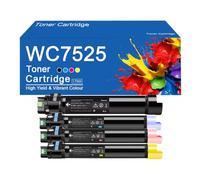 Cartucho de tóner de Repuesto WC7525 para impresoras Xerox WorkCentre 7525, 7530, 7535, 7545, 7556, 7830 y 7835.,WC7525-4Color