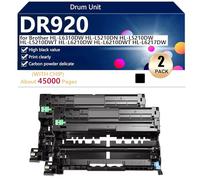 Cartucho de Tóner DR920 de Alto Rendimiento Compatible para Brother HL-L6310DW HL-L5210DN HL-L5210DW HL-L5210DWT HL-L6210DW HL-L6210DWT HL-L6217DW Impresoras, 45000 Páginas,Black-2 Pack