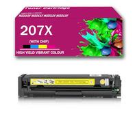 Cartucho de tóner ecológico 207X (Color Negro), de Alto Rendimiento para HP M255DW M255NW M282NW M283FDN M283FDW - W2210X W2211X W2212X W2213X (Compatible con Chip),Yellow-with Chip