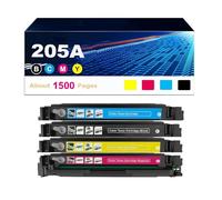 Cartucho de tóner Negro 205A CF530A Compatible con Cartuchos de tóner HP 205A para impresoras Pro MFP M180n, M181n, M180nw, M180fw, M154a y M154nw.,4Color