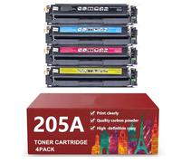 Cartucho de tóner Negro 205A de Repuesto para HP CF530A 205A Tóner Compatible con impresoras HP Color Pro M154nw M154a M180nw M180n M181fw,Set-with Chip