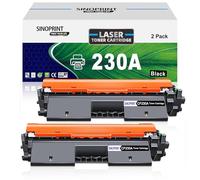 Cartucho de tóner negro CF230A 30A MFP M227fdw compatible con HP 30X CF230X para HP Pro M203dw MFP M227fdw M227fdn M203dn M227sdn M203d M227 M203 Series - 2 paquetes de tinta negra