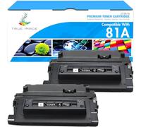 Cartucho de tóner negro CF281A 81A: paquete de 2 cartuchos de tóner compatibles para HP 81A CF281A 81X CF281X para impresora HP Enterprise MFP M604 M605 M630h M630dn M630f M630z M606 M630