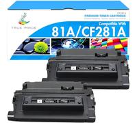 Cartucho de tóner negro CF281A 81A: paquete de 2 cartuchos de tóner compatibles para HP 81A CF281A 81X CF281X para impresora HP Enterprise MFP M604 M605 M630h M630dn M630f M630z M606 M630