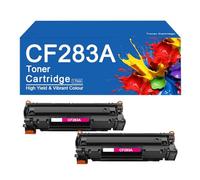 Cartucho de tóner Negro CF283A de Alto Rendimiento para impresoras HP Laserjet M125a, M125nw, M127fn, M127fw, M128fw, M201n, M201dw, M225Ddn y M225dw.,CF283A-2SET