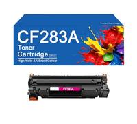 Cartucho de tóner Negro CF283A de Alto Rendimiento para impresoras HP Laserjet M125a, M125nw, M127fn, M127fw, M128fw, M201n, M201dw, M225Ddn y M225dw. Imprima con claridad.,CF283A-1SET