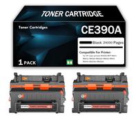 Cartucho de tóner Negro Compatible de Alto Rendimiento para reemplazar el HP CE390A, Compatible con Las impresoras de la Serie Laser-Jet M4555 MFP M601 M601n M602n M602dn M602x M603dn,24000Page-2PCS