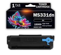 Cartucho de tóner Negro de Alta Capacidad MS331dn para impresoras Lexmark MS331dn MS431dn MS431dw MX331adn MX431adn MX431adw MS439dn MX432adwe. Sin Chip, impresión de Alta definición,Black-15000Page