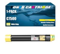 Cartucho De Tóner Remanufacturado C7500 106R01436 106R01437 106R01438 106R01439 De Alto Rendimiento para Impresoras Xerox Phaser C7500,Yellow-1 Set