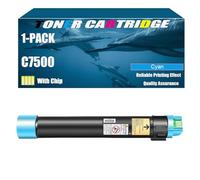 Cartucho De Tóner Remanufacturado C7500 106R01436 106R01437 106R01438 106R01439 De Alto Rendimiento para Impresoras Xerox Phaser C7500,Cyan-1 Set