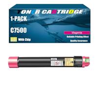 Cartucho De Tóner Remanufacturado C7500 106R01436 106R01437 106R01438 106R01439 De Alto Rendimiento para Impresoras Xerox Phaser C7500,Magenta-1 Set