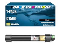 Cartucho De Tóner Remanufacturado C7500 106R01436 106R01437 106R01438 106R01439 De Alto Rendimiento para Impresoras Xerox Phaser C7500,Black-1 Set