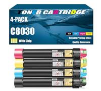 Cartucho De Tóner Remanufacturado C8030 006R01697 006R01698 006R01699 006R01700 De Alto Rendimiento para Impresoras Xerox AltaLink C8030 C8035 C8045 C8055 C8070,4 Colors-1 Set