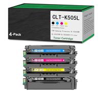 Cartucho de tóner remanufacturado CLT-K505L CLT-C505L CLT-M505L CLT-Y505L para impresoras láser Samsung Proxpress SL-C2620DW SL-C2670FW SL-CC2680FX (Negro/Cian/Magenta/Amarillo),4Color-1Pack