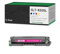 Cartucho de tóner remanufacturado CLT-K505L CLT-C505L CLT-M505L CLT-Y505L para impresoras láser Samsung Proxpress SL-C2620DW SL-C2670FW SL-CC2680FX (Negro/Cian/Magenta/Amarillo),Magenta-1Pack