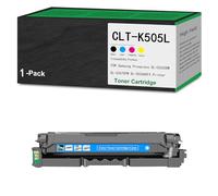 Cartucho de tóner remanufacturado CLT-K505L CLT-C505L CLT-M505L CLT-Y505L para impresoras láser Samsung Proxpress SL-C2620DW SL-C2670FW SL-CC2680FX (Negro/Cian/Magenta/Amarillo),Cyan-1Pack