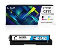 Cartucho de tóner sin chip para impresoras Xerox C230/C235 (códigos 006R04391 006R04392 006R04393 006R04394). Compatible con impresoras a color Xerox C230 C235 C235/DNI C23(Size:3500Page,Color:Cian)