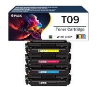 Cartucho de tóner T09 Compatible con TO9BK TO9C TO9Y TO9M Reemplazo de tóner de Alto Rendimiento para impresoras Canon imageCLASS X C1127iF MF1127C LBP1127C i-SENSYS X C1127i C1127iF,4Color-1Pack