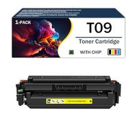 Cartucho de tóner T09 Compatible con TO9BK TO9C TO9Y TO9M Reemplazo de tóner de Alto Rendimiento para impresoras Canon imageCLASS X C1127iF MF1127C LBP1127C i-SENSYS X C1127i C1127iF,Yellow-1Pack