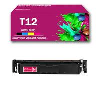 Cartucho de tóner T12 Compatible con impresoras Canon Color ImageCLASS X LBP1333C MF1333C I-SENSYS X C1333i C1333iF C1333P, Alto Rendimiento BK, 7400 páginas (con Chip),Magenta-1Pack