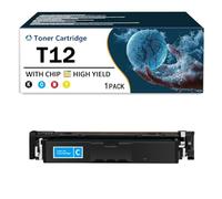 Cartucho de tóner T12 de Alto Rendimiento con Chip, Compatible con impresoras Canon Color ImageCLASS X LBP1333C MF1333C I-SENSYS X C1333i C1333iF C1333P,Cyan-1Pack
