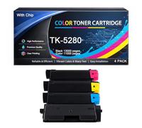 Cartucho de Tóner TK-5280 con Chip de Repuesto Compatible con Kyocera TK5280, para Impresoras ECOSYS M6235 M6635 P6235 M6235cidn M6635cidn P6235cdn
