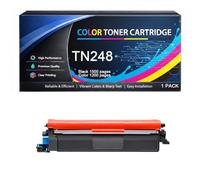 Cartucho de Tóner TN248 con Chip Compatible para Brother TN 248 TN248 para MFC-L3740CDWE MFC-L3760CDW HL-L3240CDW HL-L3220CWE DCP-L3560CDW MFC-L8390CDW DCP-L3520CDWE Impresoras,Cyan-1pack