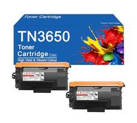 Cartucho de tóner TN3650 de Alto Rendimiento, Repuesto para impresoras Brother DCP-L5510DW, HL-L5210DN y MFC-L5710DN con Chip.,TN3650-2Set