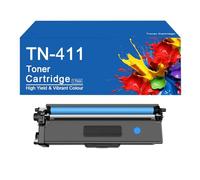 Cartucho de tóner TN411 de Alto Rendimiento de 4 Colores para impresoras Brother HL-L8260CDW, HL-L8260CDN, MFC-L8690CDW. Imprima con Alta definición.,TN411-C