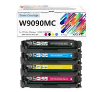 Cartucho de tóner W9090MC Compatible con Las impresoras HP Color Managed E45028, E45028DN/MFP, E47528 y E47528f. Cartuchos de Alto Rendimiento: 8600/6900 páginas,Set-with Chip