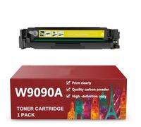 Cartucho de tóner W9090MC, Compatible con los Cartuchos de Repuesto W9090MC, W9091MC, W9092MC y W9093MC para impresoras HP Color Managed E45028, E45028DN/MFP y E47528f,Y-with Chip