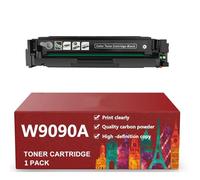 Cartucho de tóner W9090MC, Compatible con los Cartuchos de Repuesto W9090MC, W9091MC, W9092MC y W9093MC para impresoras HP Color Managed E45028, E45028DN/MFP y E47528f,BK-with Chip