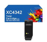 Cartucho de tóner XC4342 con Chip de Repuesto 24B7518 24B7515 24B7516 24B7517 para impresoras Lexmark XC4342 XC4352, Alto Rendimiento de 25000 páginas.,XC4342-Yellow