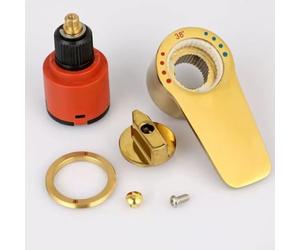 Cartucho de válvula de ducha termostático compacto adecuado para reequipar unidades de ducha antiguas con componentes actualizados (Avanzante+Oro)