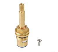 Cartucho de válvula de grifo de ducha con cuerpo de cobre y núcleo de válvula de bronce, inserto de vástago largo y alto de 20 1/2 pulgadas con funcionamiento suave de cuarto de vuelta (en sentido