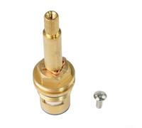 Cartucho de válvula de grifo de ducha de cobre con inserto de vástago de 20 y 12 pulgadas de largo alto, núcleo de bronce y flujo de cuarto de vuelta para sistemas de agua caliente (en sentido horario