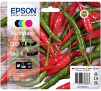 Cartucho Epson 503 Pimiento Multipack Negro XL + 3 Colores Formato Estándar