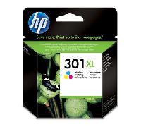 HP Cartucho de tinta original 301XL de alta capacidad Tri-color