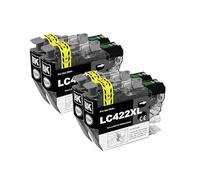 Cartucho LC422 LC422XL, Compatible con Brother, J5340DW | LC-422 LC-422XL para MFC-J5740DW MFC-J5345DW MFC-J6540DW MFC-J6940DW impresoras(4pcs black)