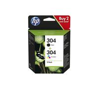 HP Paquete de 2 cartuchos de tinta Original 304 negro/tricolor