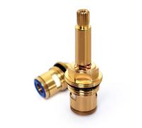 Cartucho para grifo, cartucho de disco cerámico de latón, válvula de grifo de repuesto, cuarto de vuelta, G3/4" x 65 mm x 10 mm de longitud de estría, 20 dientes (QQ-73MM)