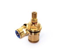 Cartucho para grifo, cartucho de disco cerámico de latón, válvula de grifo de repuesto, cuarto de vuelta, G3/4" x 65 mm x 10 mm de longitud de estría, 20 dientes (FF-48MM-1)