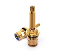 Cartucho para grifo, cartucho de disco cerámico de latón, válvula de grifo de repuesto, cuarto de vuelta, G3/4" x 65 mm x 10 mm de longitud de estría, 20 dientes (SS-78MM)