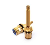 Cartucho para grifo, cartucho de disco cerámico de latón, válvula de grifo de repuesto, cuarto de vuelta, G3/4" x 65 mm x 10 mm de longitud de estría, 20 dientes (VV-98MM)