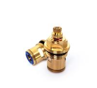 Cartucho para grifo, cartucho de disco con vástago cerámico de latón, válvula de grifo de repuesto, cuarto de vuelta, G1/2" x 73 mm x 9 mm de longitud de estría, 20 dientes (AA-Red-Blue-42MM)