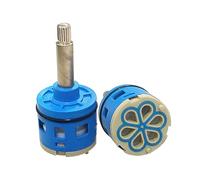 Cartucho para grifo de ducha de 37 mm, cartuchos de discos cerámicos de 6 vías para piezas de grifos de ducha de baño de dos manetas, válvulas para grifos (BBB-77MM)