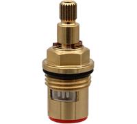 Cartucho para grifo, válvula de latón, Faucet Cartridge Ceramic Disc Valve 1/2 Inch 50mm Length 20 Teeth 7.6mm Spline Multicolor(Red)