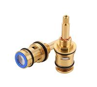 Cartucho para grifo, válvula de latón, Faucet Valve Replacement Brass BSP 3/4-Inch Thread For Hot Cold Water Multicolor(Blue)
