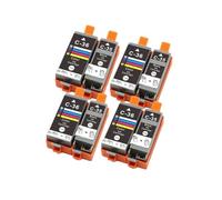 Cartucho PGI-35 CLI-36, Compatible con Canon, IP100 | Juego de cartuchos negro y tricolor con tinta colorante para impresoras IP100B iP110 P100 TR150(4set-8PCS)